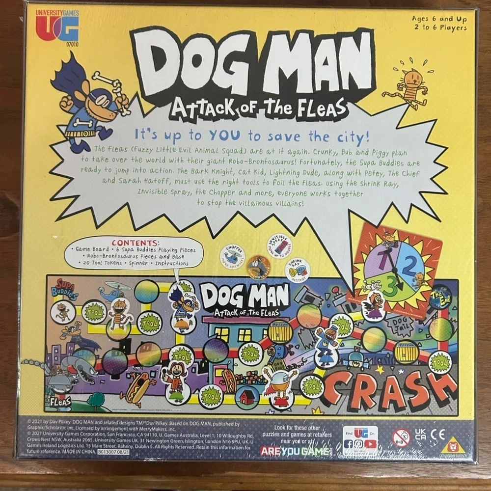 Brand New Dog Man Attack of the Fleas Board Game